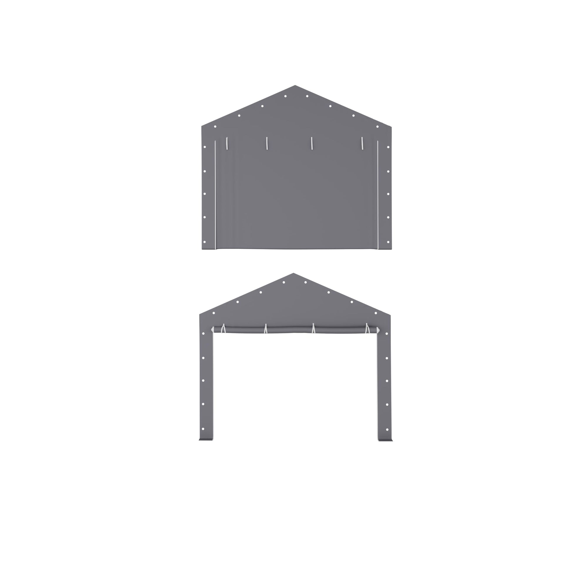 Garvee Garaje Portátil 3x6x3,35 m, Cubierta de PE Triple Capa, Puertas con Cremallera Enrollable, para Vehículos y Equipos, Gris